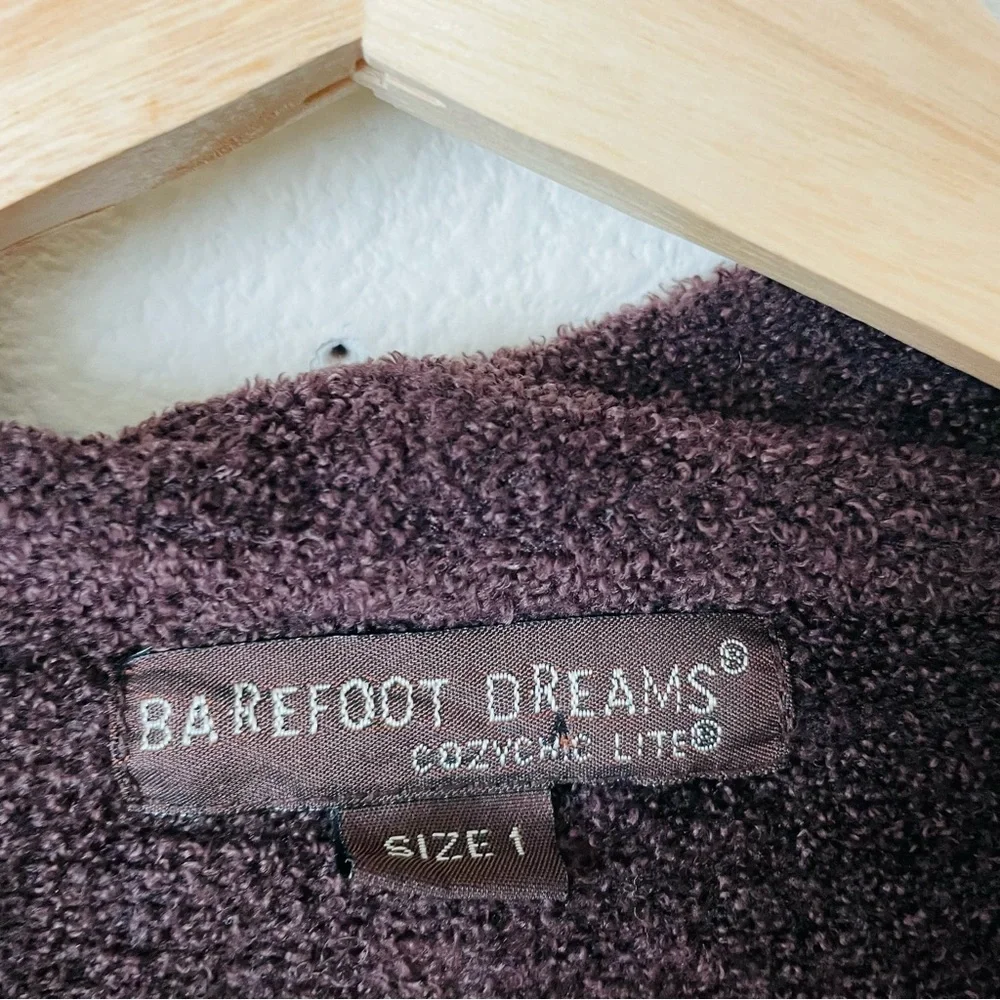 Barefoot Dreams Cozychic Lite SIZE 1 brown hooded robe